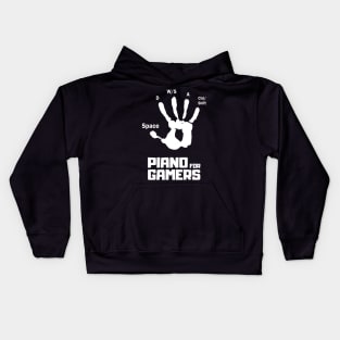 Piano for Gamer WASD Gaming buttons fingers gift Kids Hoodie